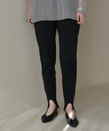 HEM SLIT JERSEY KNIT PANTS