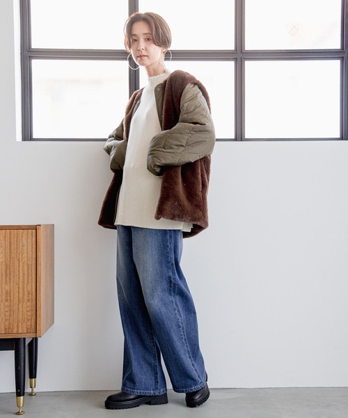 LEPSIM（レプシィム）の「ストレートワイドデニムパンツ　963143（デニムパンツ・レディース・チャコールグレー/ブルー・LARGE/SMALL/MEDIUM）」の21枚目の写真