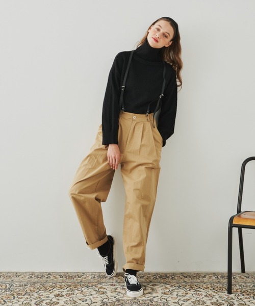 EDIT Gris（エディットグリ）の「オーバーサイズタートルネックニット（ニット/セーター・レディース・グリーン/レッド/オレンジ/ブラック・FREE）」の17枚目の写真