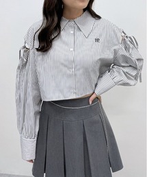 肩開きリボンシャツ　979138