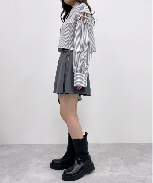 Heather（ヘザー）の「肩開きリボンシャツ　979138（シャツ/ブラウス・レディース・グレー系その他/ブラック系その他/ブラウン系その他・FREE）」の19枚目の写真