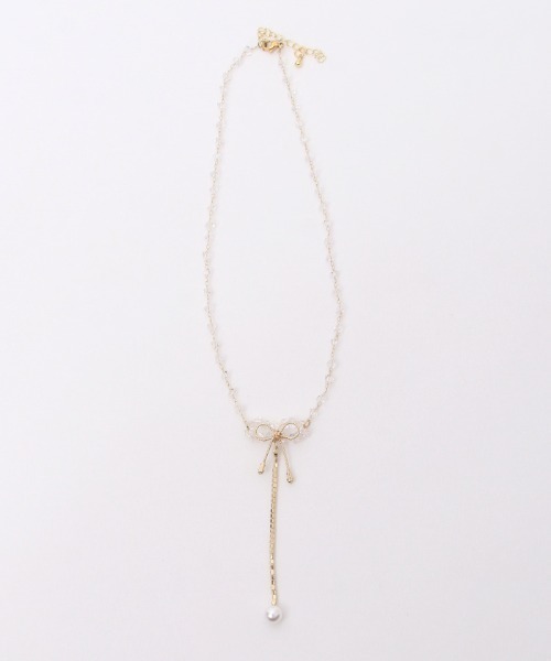 axes femme POETIQUE（アクシーズファムポエティック）の「クリアビーズネックレス（ネックレス・レディース・クリア・FREE）」の4枚目の写真