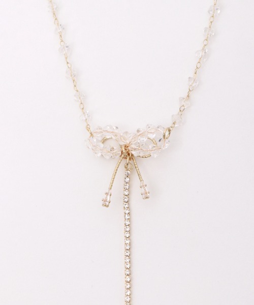 axes femme POETIQUE（アクシーズファムポエティック）の「クリアビーズネックレス（ネックレス・レディース・クリア・FREE）」の6枚目の写真