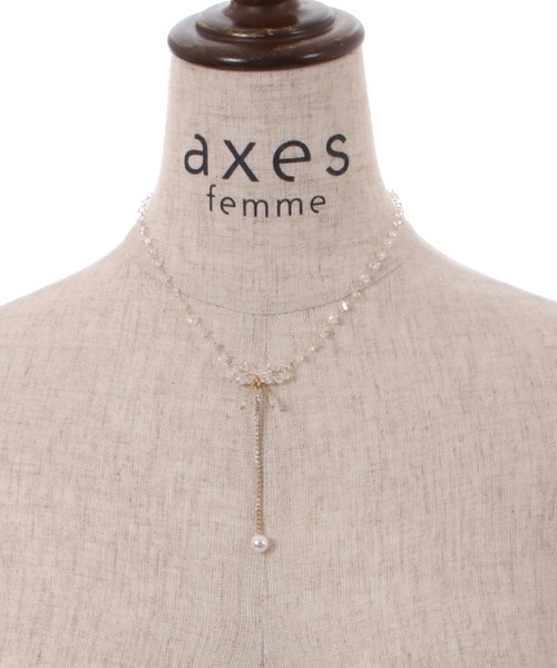 axes femme POETIQUE（アクシーズファムポエティック）の「クリアビーズネックレス（ネックレス・レディース・クリア・FREE）」の9枚目の写真