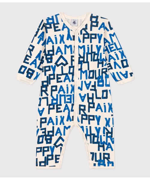 【セール】プリント足なしロンパース（ロンパース）｜PETIT BATEAU（プチバトー）