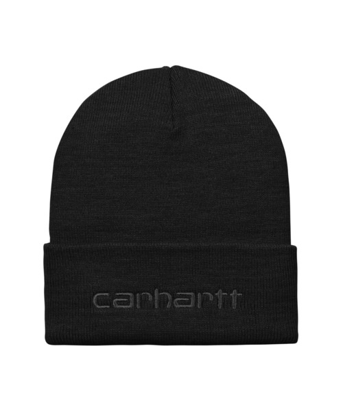 Carhartt（カーハート）の「【Carhartt WIP】SCRIPT BEANIE（ニットキャップ/ビーニー・メンズ・ブラック×ホワイト/ホワイト/ブラック/ネイビー・ONE SIZE）」の3枚目の写真