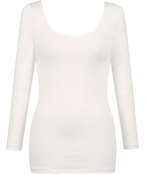 WING(ウイング)の「「綿の贅沢オーガニック」 あったかインナー 8分袖(インナーウェア/肌着・レディース・ブラック/ピンク系その他/アイボリー/チョコ/ベージュ/グリーン/サンドベージュ/ライトブラウン/グレー・L/S/LL/M/3L/4L)」の2枚目の写真