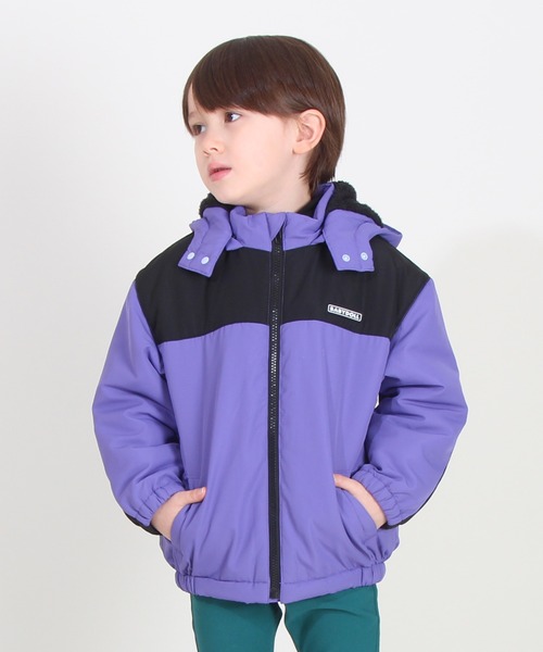 BABYDOLL（ベビードール）の「親子お揃い 中綿ブルゾン8644K（ダウンジャケット/コート・キッズ・パープル/レッド/ベージュ/マスタード/ブルー/グリーン/ブラック/チャコールグレー・110cm/120cm/140cm/130cm/90cm/150cm/100cm）」の6枚目の写真