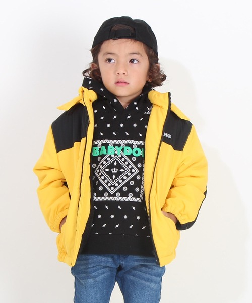 BABYDOLL（ベビードール）の「親子お揃い 中綿ブルゾン8644K（ダウンジャケット/コート・キッズ・パープル/レッド/ベージュ/マスタード/ブルー/グリーン/ブラック/チャコールグレー・110cm/120cm/140cm/130cm/90cm/150cm/100cm）」の18枚目の写真