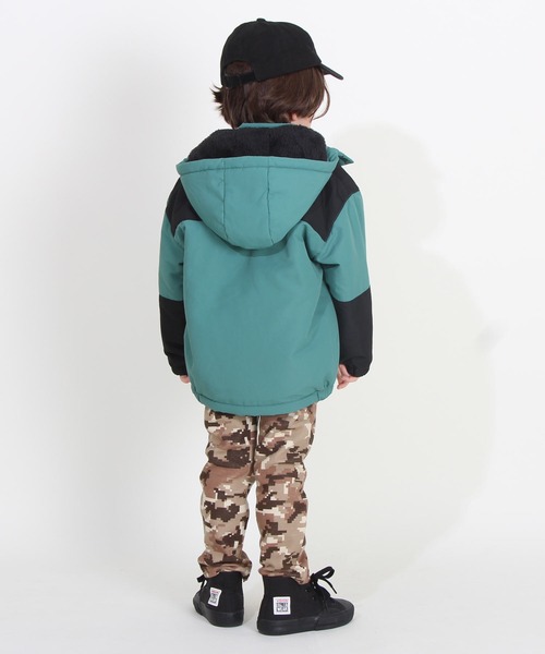 BABYDOLL（ベビードール）の「親子お揃い 中綿ブルゾン8644K（ダウンジャケット/コート・キッズ・パープル/レッド/ベージュ/マスタード/ブルー/グリーン/ブラック/チャコールグレー・110cm/120cm/140cm/130cm/90cm/150cm/100cm）」の13枚目の写真