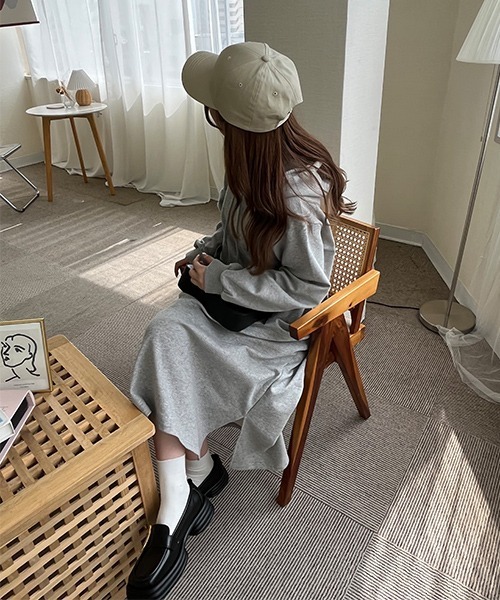 SallyLunn（サリーラン）の「スウェットロングワンピース（ワンピース・レディース・ブラック/グレー/ピンク/ブルー・FREE）」の19枚目の写真