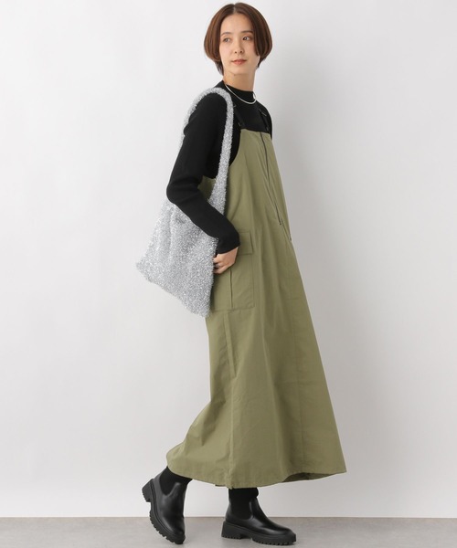 LEPSIM（レプシィム）の「2WAYミリタリージャンスカ2　983208（ジャンパースカート・レディース・ブラック/カーキ/グレー・FREE）」の8枚目の写真