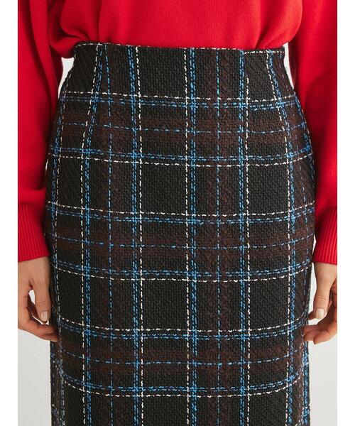 Green　Parks（グリーンパークス）の「・SUGAR　SPOON　チェックフリンジスカート（スカート・レディース・ネイビー/ブラック/モカ・FREE）」の10枚目の写真