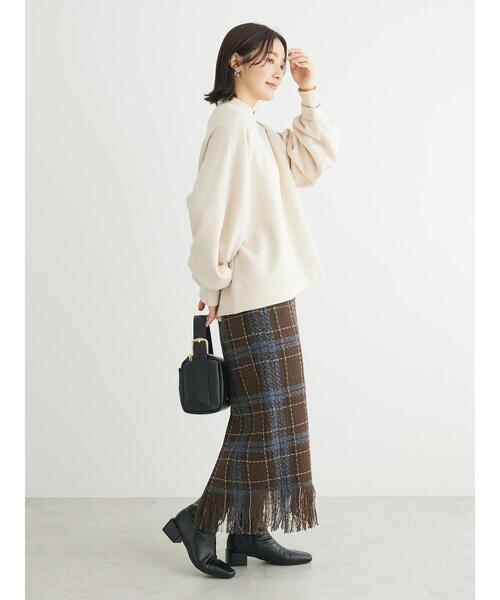 Green　Parks（グリーンパークス）の「・SUGAR　SPOON　チェックフリンジスカート（スカート・レディース・ネイビー/ブラック/モカ・FREE）」の18枚目の写真