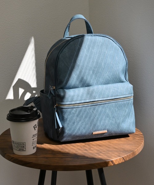 Honeys（ハニーズ）の「多ポケットミニリュック（バックパック/リュック・レディース・ブラック/グレイッシュベージュ/ブルー/ブラック系その他/アイボリー・FREE）」の5枚目の写真