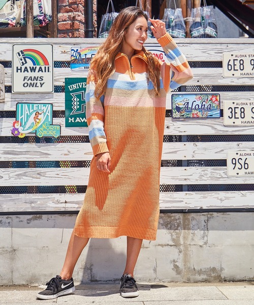 Kahiko（カヒコ）の「【Kahiko】パムカナケハーフジップニット