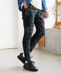 スキニー ストレッチ ダウンカーゴパンツ