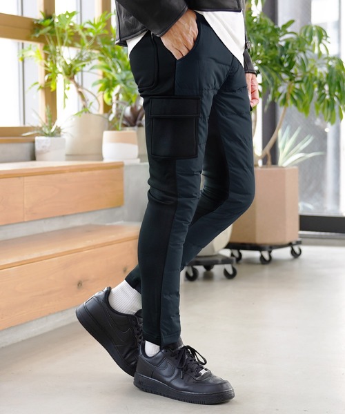 jiggys shop(ジギーズショップ)の「スキニー ストレッチ ダウンカーゴパンツ(カーゴパンツ・メンズ・ブラック系その他/カーキ/ネイビー/ベージュ/ブラック/チャコールグレー/ライトグレー・MEDIUM/LARGE/X-LARGE)」の7枚目の写真