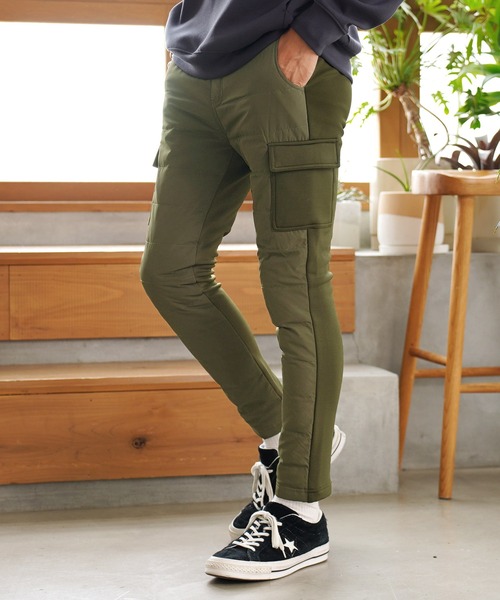 jiggys shop(ジギーズショップ)の「スキニー ストレッチ ダウンカーゴパンツ(カーゴパンツ・メンズ・ブラック系その他/カーキ/ネイビー/ベージュ/ブラック/チャコールグレー/ライトグレー・MEDIUM/LARGE/X-LARGE)」の6枚目の写真