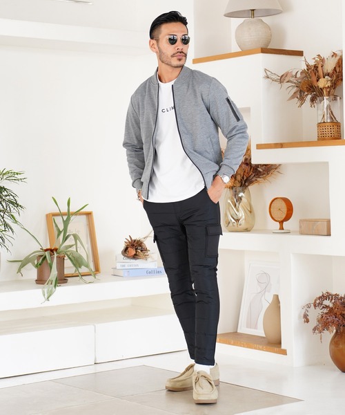 jiggys shop(ジギーズショップ)の「スキニー ストレッチ ダウンカーゴパンツ(カーゴパンツ・メンズ・ブラック系その他/カーキ/ネイビー/ベージュ/ブラック/チャコールグレー/ライトグレー・MEDIUM/LARGE/X-LARGE)」の9枚目の写真