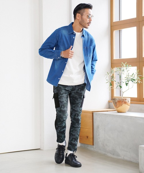 jiggys shop(ジギーズショップ)の「スキニー ストレッチ ダウンカーゴパンツ(カーゴパンツ・メンズ・ブラック系その他/カーキ/ネイビー/ベージュ/ブラック/チャコールグレー/ライトグレー・MEDIUM/LARGE/X-LARGE)」の11枚目の写真