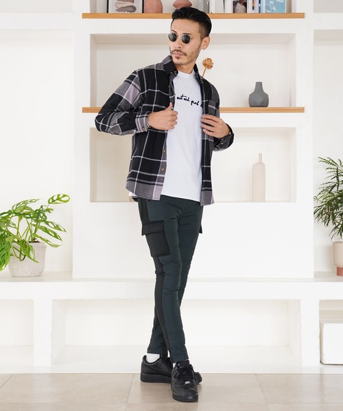 jiggys shop(ジギーズショップ)の「スキニー ストレッチ ダウンカーゴパンツ(カーゴパンツ・メンズ・ブラック系その他/カーキ/ネイビー/ベージュ/ブラック/チャコールグレー/ライトグレー・MEDIUM/LARGE/X-LARGE)」の13枚目の写真