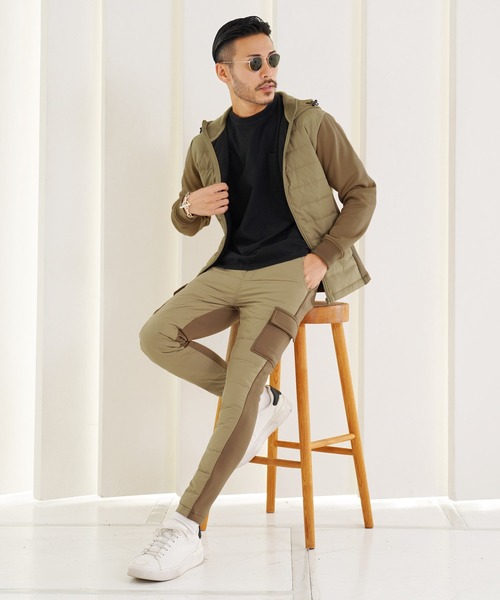 jiggys shop(ジギーズショップ)の「スキニー ストレッチ ダウンカーゴパンツ(カーゴパンツ・メンズ・ブラック系その他/カーキ/ネイビー/ベージュ/ブラック/チャコールグレー/ライトグレー・MEDIUM/LARGE/X-LARGE)」の17枚目の写真