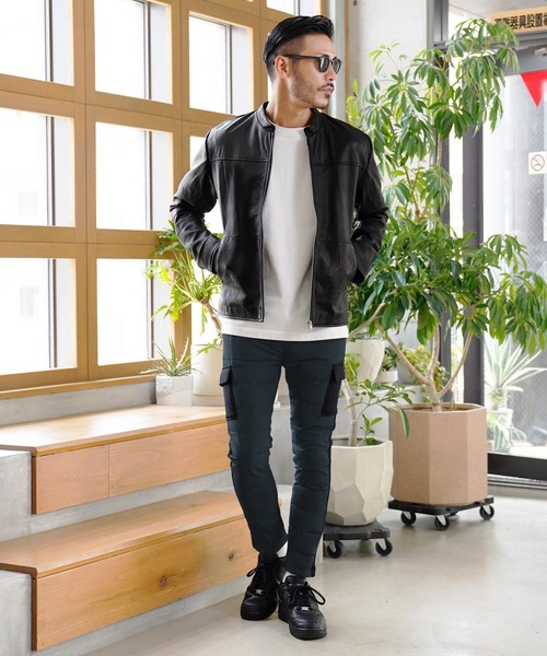 jiggys shop(ジギーズショップ)の「スキニー ストレッチ ダウンカーゴパンツ(カーゴパンツ・メンズ・ブラック系その他/カーキ/ネイビー/ベージュ/ブラック/チャコールグレー/ライトグレー・MEDIUM/LARGE/X-LARGE)」の21枚目の写真
