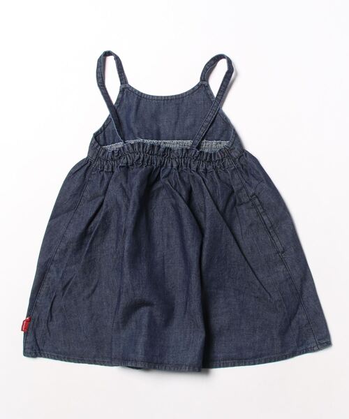 Moujonjon（ムージョンジョン）の「デニムジャンパースカート（ジャンパースカート・キッズ・ライトブルー/ネイビー・100/110/130/90/140/120）」の6枚目の写真