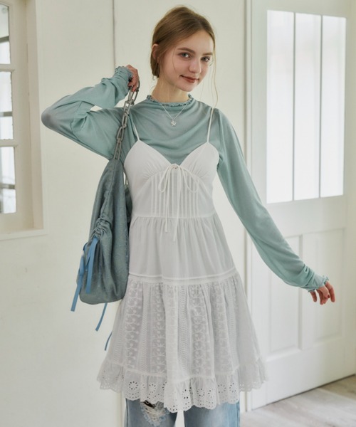 glitter sheer tops/ラメシアートップス（Tシャツ/カットソー