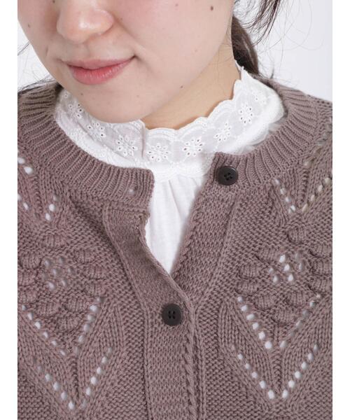 Samansa Mos2（サマンサ モスモス）の「襟レースギャザーカットソー（Tシャツ/カットソー・レディース・ブラック/キナリ/オフホワイト/ベージュ・F）」の2枚目の写真