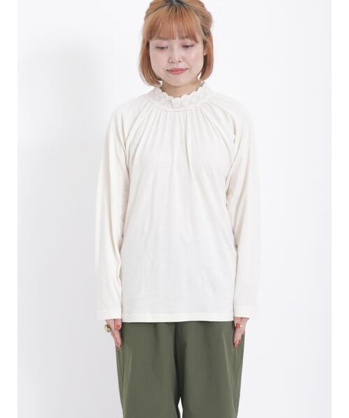 Samansa Mos2（サマンサ モスモス）の「襟レースギャザーカットソー（Tシャツ/カットソー・レディース・ブラック/キナリ/オフホワイト/ベージュ・F）」の21枚目の写真