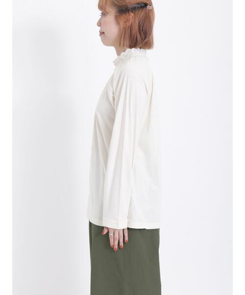 Samansa Mos2（サマンサ モスモス）の「襟レースギャザーカットソー（Tシャツ/カットソー・レディース・ブラック/キナリ/オフホワイト/ベージュ・F）」の20枚目の写真