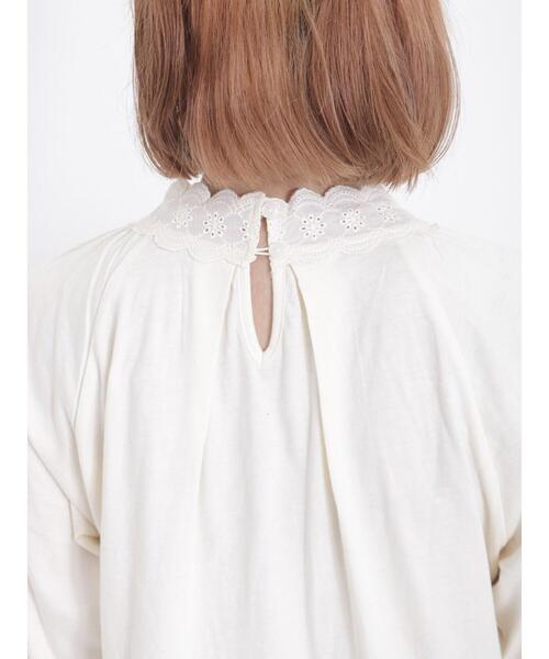 Samansa Mos2（サマンサ モスモス）の「襟レースギャザーカットソー（Tシャツ/カットソー・レディース・ブラック/キナリ/オフホワイト/ベージュ・F）」の16枚目の写真