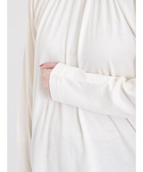 Samansa Mos2（サマンサ モスモス）の「襟レースギャザーカットソー（Tシャツ/カットソー・レディース・ブラック/キナリ/オフホワイト/ベージュ・F）」の15枚目の写真