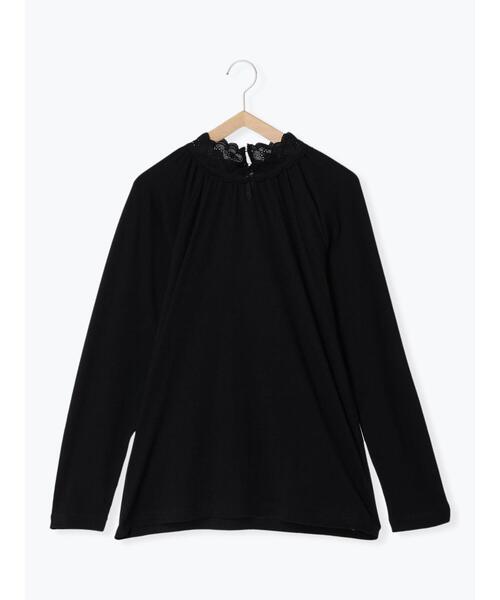 Samansa Mos2（サマンサ モスモス）の「襟レースギャザーカットソー（Tシャツ/カットソー・レディース・ブラック/キナリ/オフホワイト/ベージュ・F）」の12枚目の写真