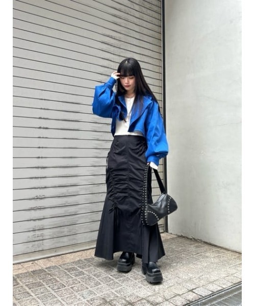 セール】CROP VOLUME TRENCH JK クロップ ボリューム トレンチ
