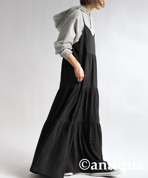 セール】ティアードキャミワンピース（ワンピース）｜antiqua