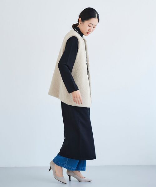 le.coeur blanc(ルクールブラン)の「ボアベスト&ニットワンピースSET(ワンピース・レディース・ブラウン/ブラック・38)」の17枚目の写真