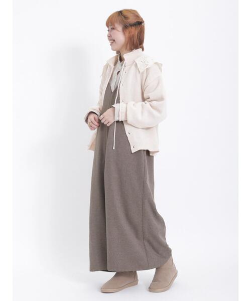 Samansa Mos2（サマンサ モスモス）の「レース貼り前後2WAYニット