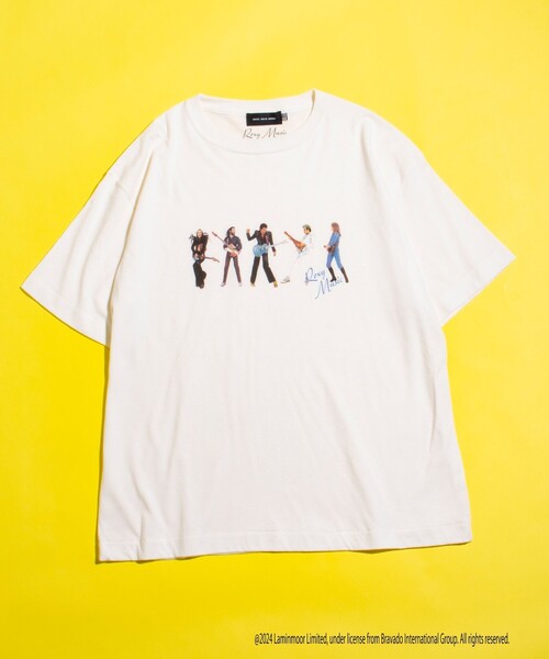 GOOD ROCK SPEED（グッドロックスピード）の「【GOOD ROCK SPEED/グッドロックスピード】THE1975 / ROXY MUSIC  別注バンドTシャツ レーヨン混（Tシャツ/カットソー・メンズ・ホワイト系その他/ホワイト系その他2・M/L）」の4枚目の写真