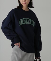 FREE'S MART | ◆カレッジロゴボリュームスリーブ裏起毛スウェット(スウェット)