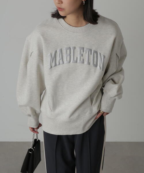 FREE'S MART(フリーズマート)の「◆カレッジロゴボリュームスリーブ裏起毛スウェット(スウェット・レディース・ホワイト系その他/ブルー/ネイビー・FREE)」の11枚目の写真