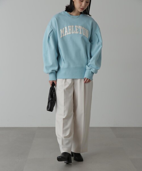 FREE'S MART(フリーズマート)の「◆カレッジロゴボリュームスリーブ裏起毛スウェット(スウェット・レディース・ホワイト系その他/ブルー/ネイビー・FREE)」の15枚目の写真