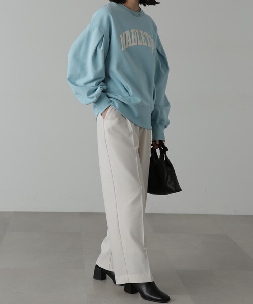 FREE'S MART(フリーズマート)の「◆カレッジロゴボリュームスリーブ裏起毛スウェット(スウェット・レディース・ホワイト系その他/ブルー/ネイビー・FREE)」の16枚目の写真