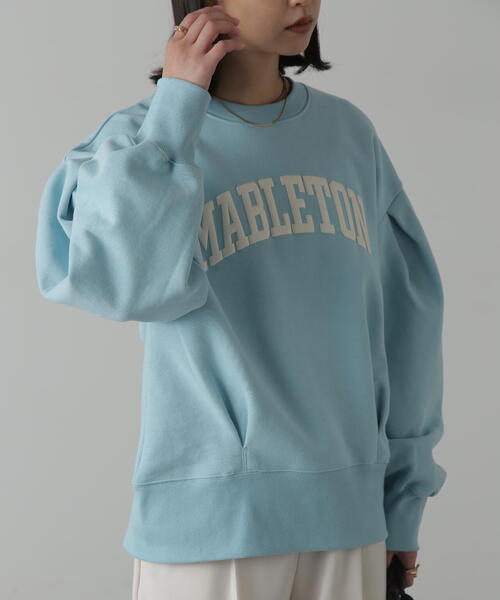 FREE'S MART(フリーズマート)の「◆カレッジロゴボリュームスリーブ裏起毛スウェット(スウェット・レディース・ホワイト系その他/ブルー/ネイビー・FREE)」の17枚目の写真