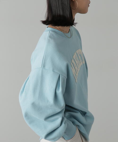 FREE'S MART(フリーズマート)の「◆カレッジロゴボリュームスリーブ裏起毛スウェット(スウェット・レディース・ホワイト系その他/ブルー/ネイビー・FREE)」の18枚目の写真