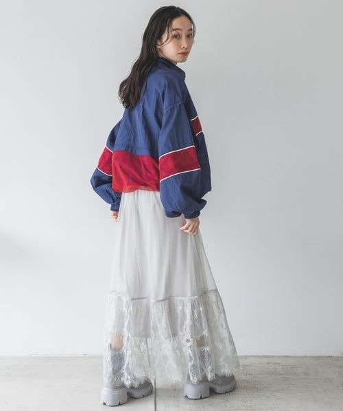 JEANASIS（ジーナシス）の「キリカエレーススカート/108071（スカート・レディース・ブラック/ライトグレー・FREE）」の15枚目の写真