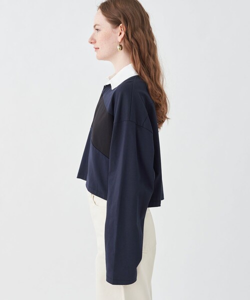 MACPHEE（マカフィー）の「ボーダーラガーシャツ（Tシャツ/カットソー・レディース・ネイビー/ダークブラウン・S）」の5枚目の写真