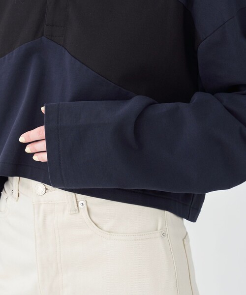 MACPHEE（マカフィー）の「ボーダーラガーシャツ（Tシャツ/カットソー・レディース・ネイビー/ダークブラウン・S）」の8枚目の写真